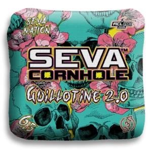 Guillotine 2.0 - Skulls and Flowers - Set of 4 Cornhole Bags